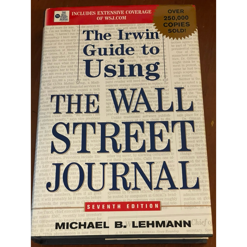 คู่มือ Irwin ที่ใช้ The Wall Street Journal หนังสือปกแข็งรุ่นที่เจ็ดโดย Michael B Lehmann