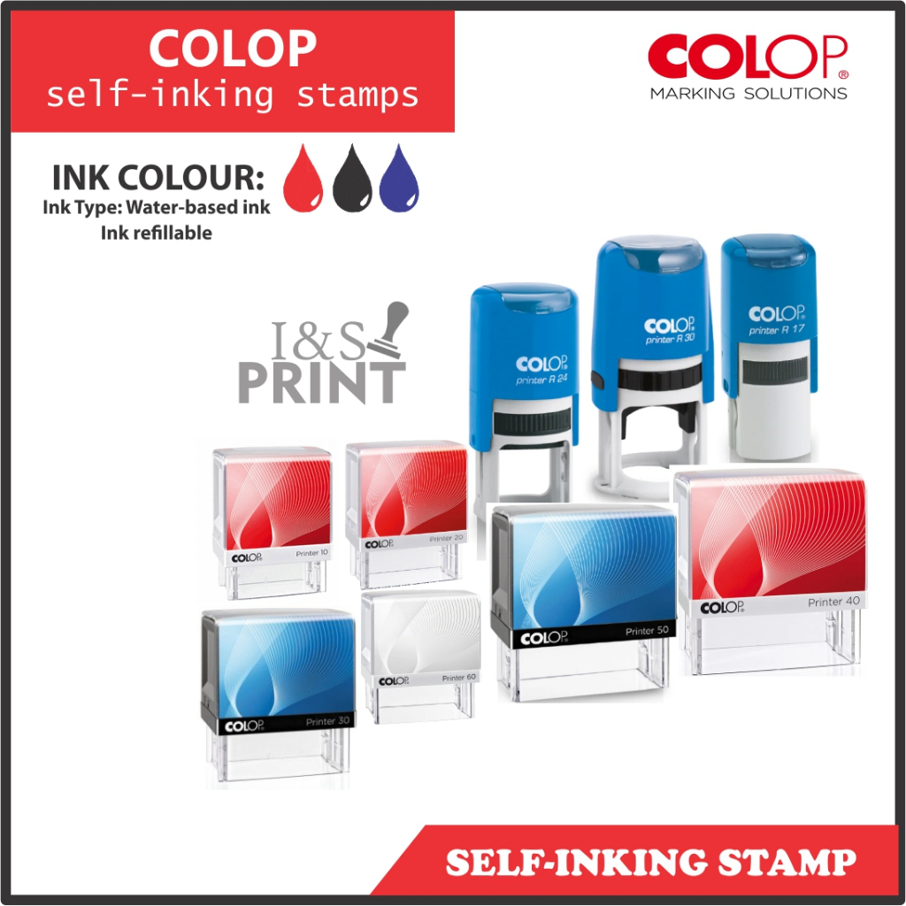 ตรายาง Colop P10 P20 P30 P40 P50 P60 R17 R24 R30 ( POST SAME DAY)