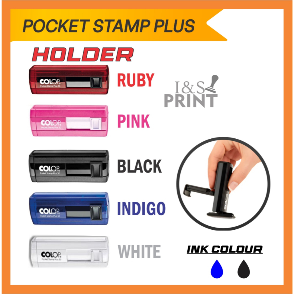 POST SAME DAY * ตรายาง * COLOP Self Inking Pocket ตรายาง Plus 20 Plus 30 Plus 40