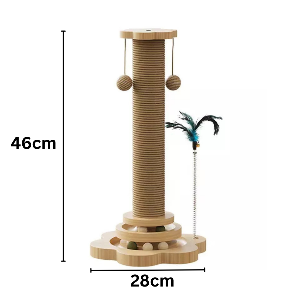 Cat Scratching Post Cat Climbing Post Cat Scratch Board Wear-Resistant Tree With Ball