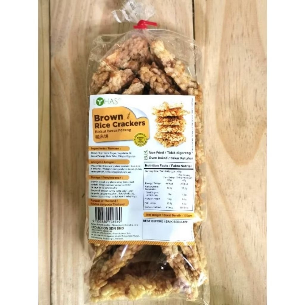 LOHAS Brown Rice Cracker 170gm ข้าว