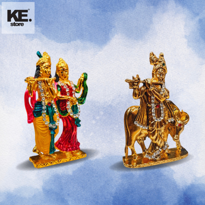 การตกแต่งแผงหน้าปัดรถยนต์ Krishna – Radha Krishna & Cow Krishna Premium Series