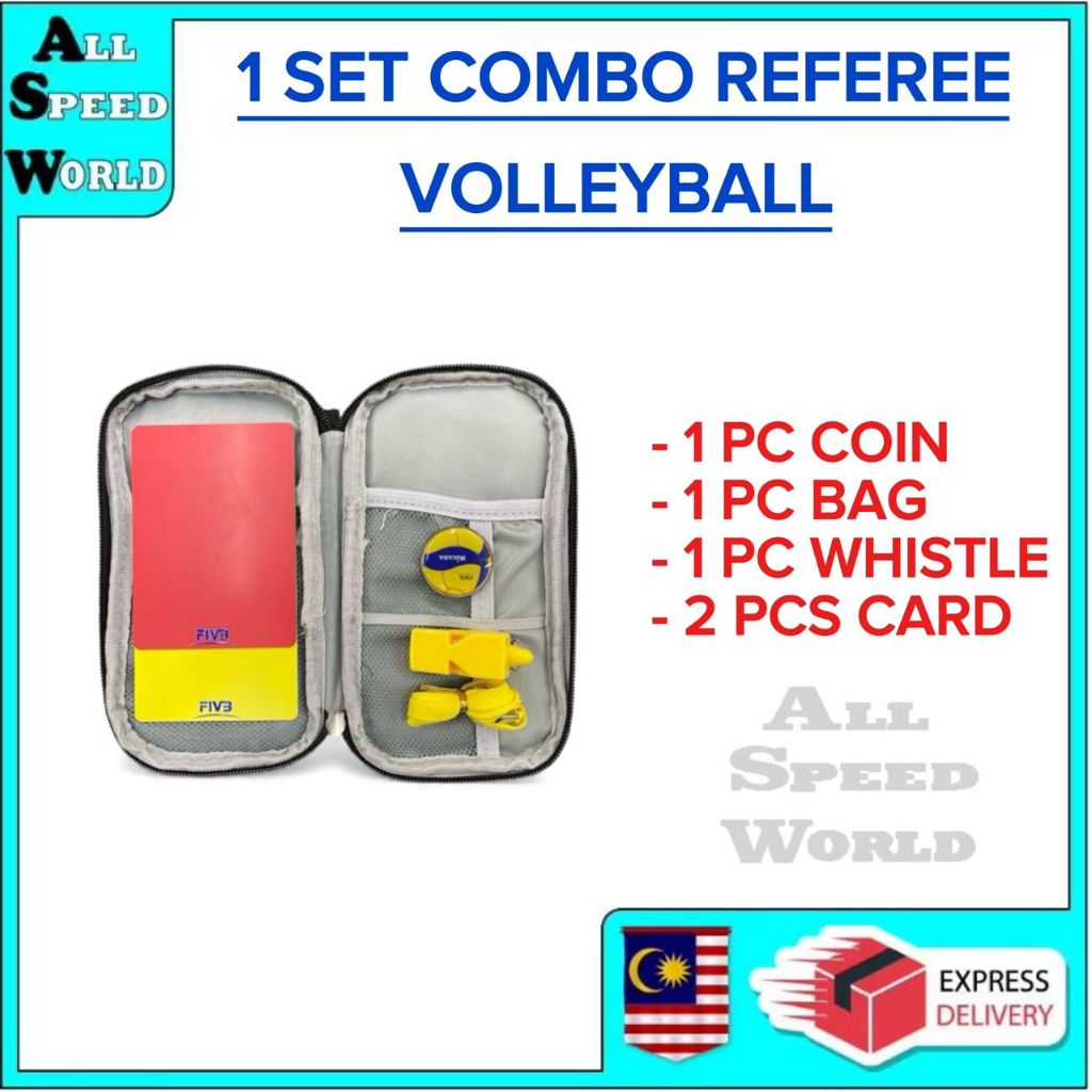 1 ชุดของ VOLLEYBALL REFEREE CARD / FOOTBALL COURT TAMPAR/KOIN AND COURT CARD / JUDGE FLAG ปรากฏตัวตล