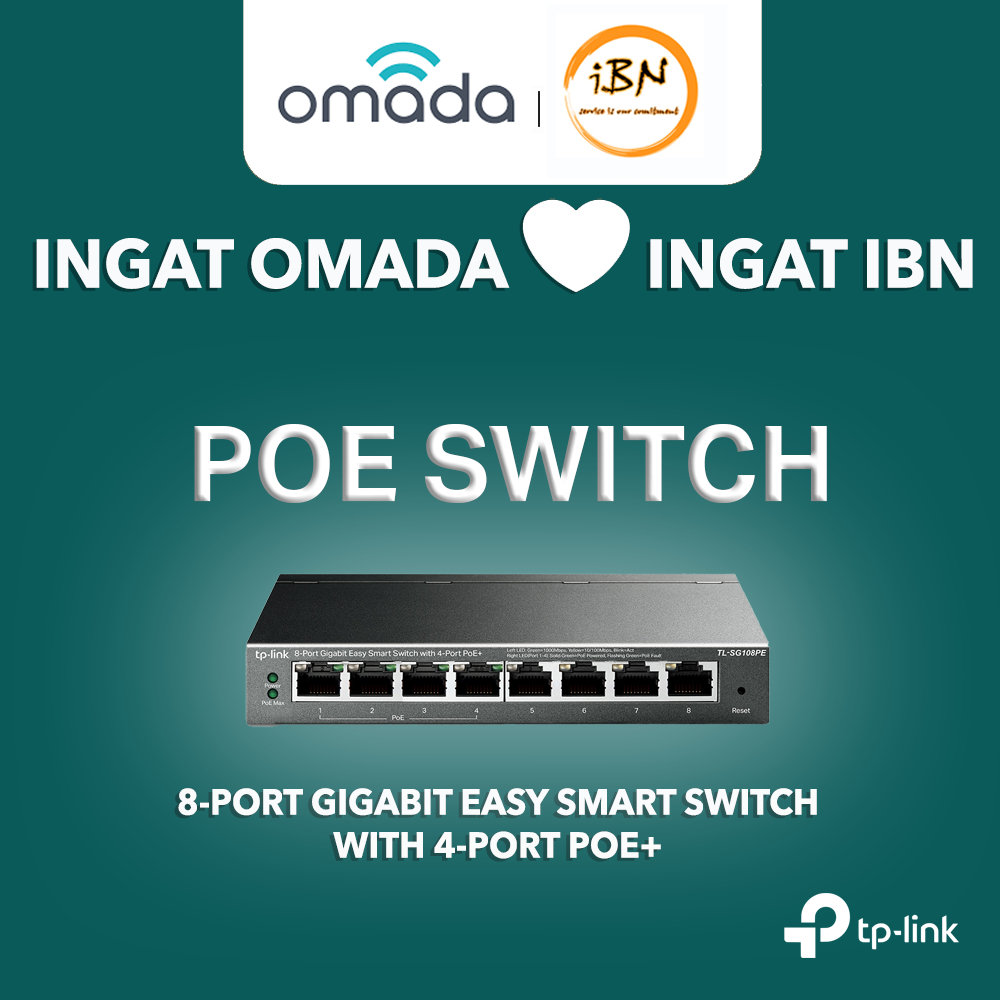 TP-Link TL-SG108PE สวิตช์ Gigabit 8 พอร์ตพร้อมพอร์ต 4 PoE+ Plug & Play เหมาะสําหรับกล้องและเครือข่าย