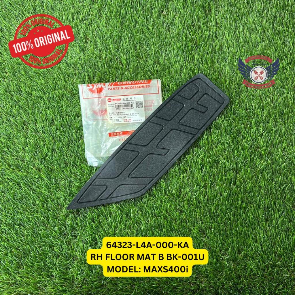 SYM MAXS400i // 64523-L4A-000-KA // RH FLOOR MAT B BK-001U