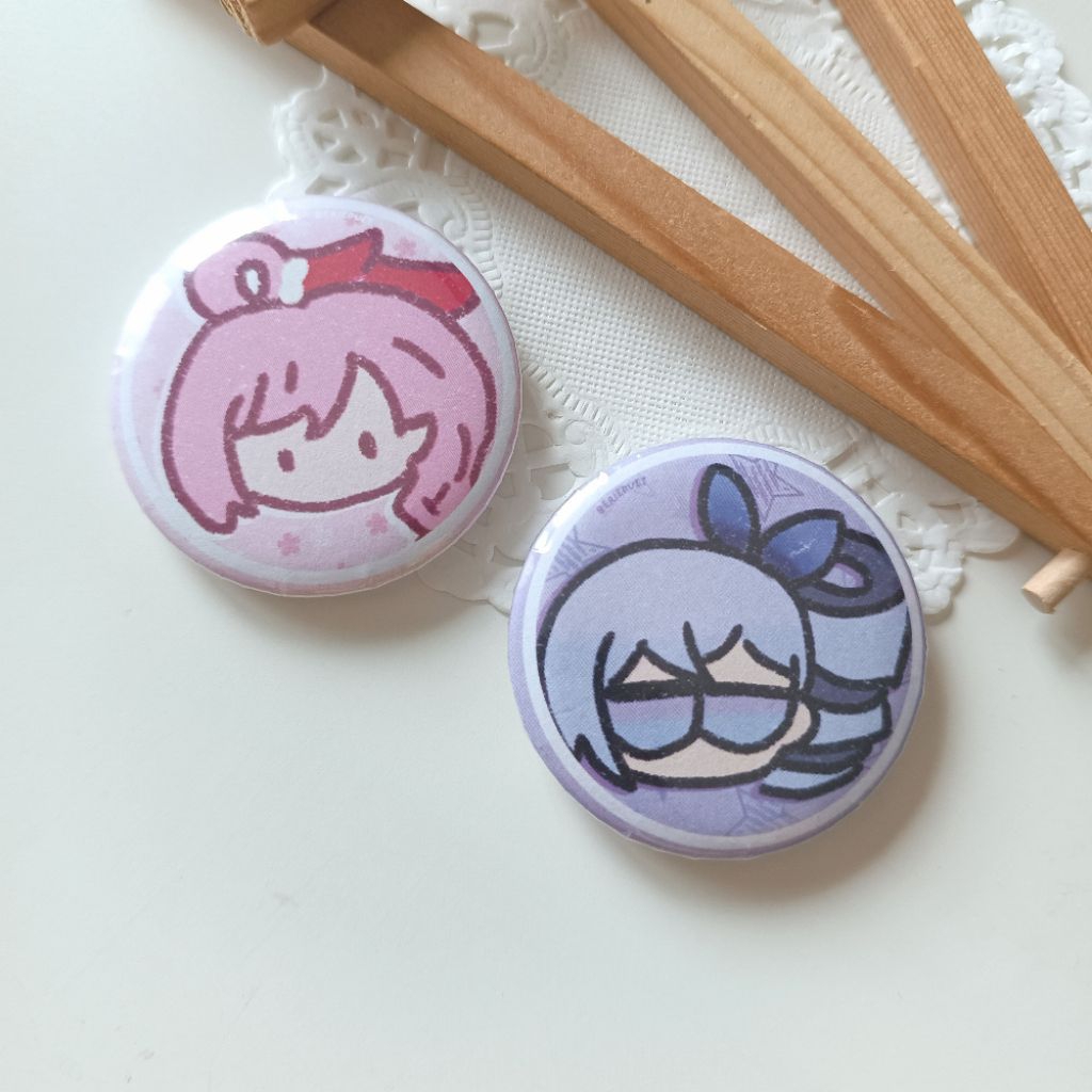 Silver Wolf HSR Elysia Hi3 ตราพิน Honkai - BerieDuet fanart