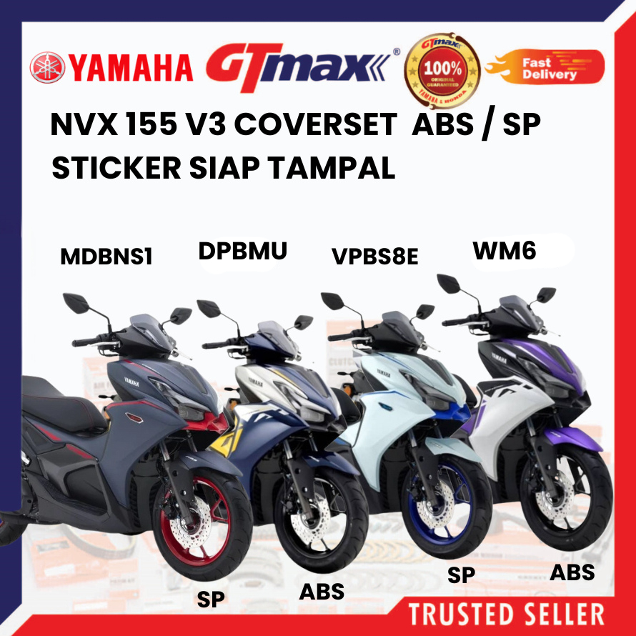 NVX V3 ฝาครอบชุด NVX 155 V3 ABS/SP ชุดฝาครอบ SIAP TAGAL DIJAMIN YAMAHA - D14-F1000-A0-P1 / D15-F1000