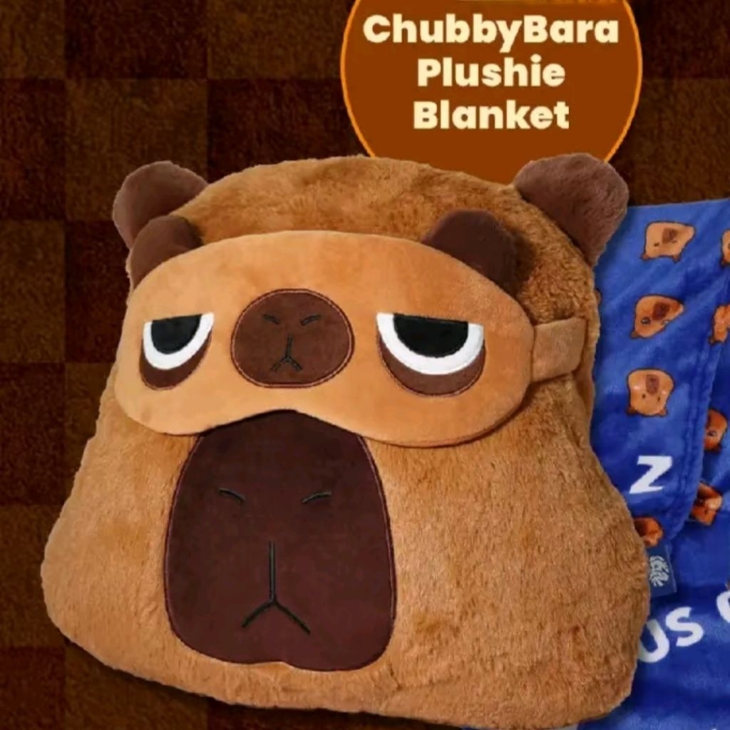ZUS Chubbybara ผ้าห่ม Plushie - ผ้าห่ม Zus Coffee Capybara