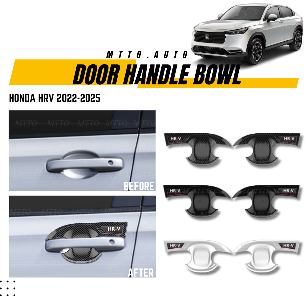 MTTO Honda HRV 2022-2025 มือจับประตูรถยนต์ด้านนอกฝาครอบชามอุปกรณ์เสริม