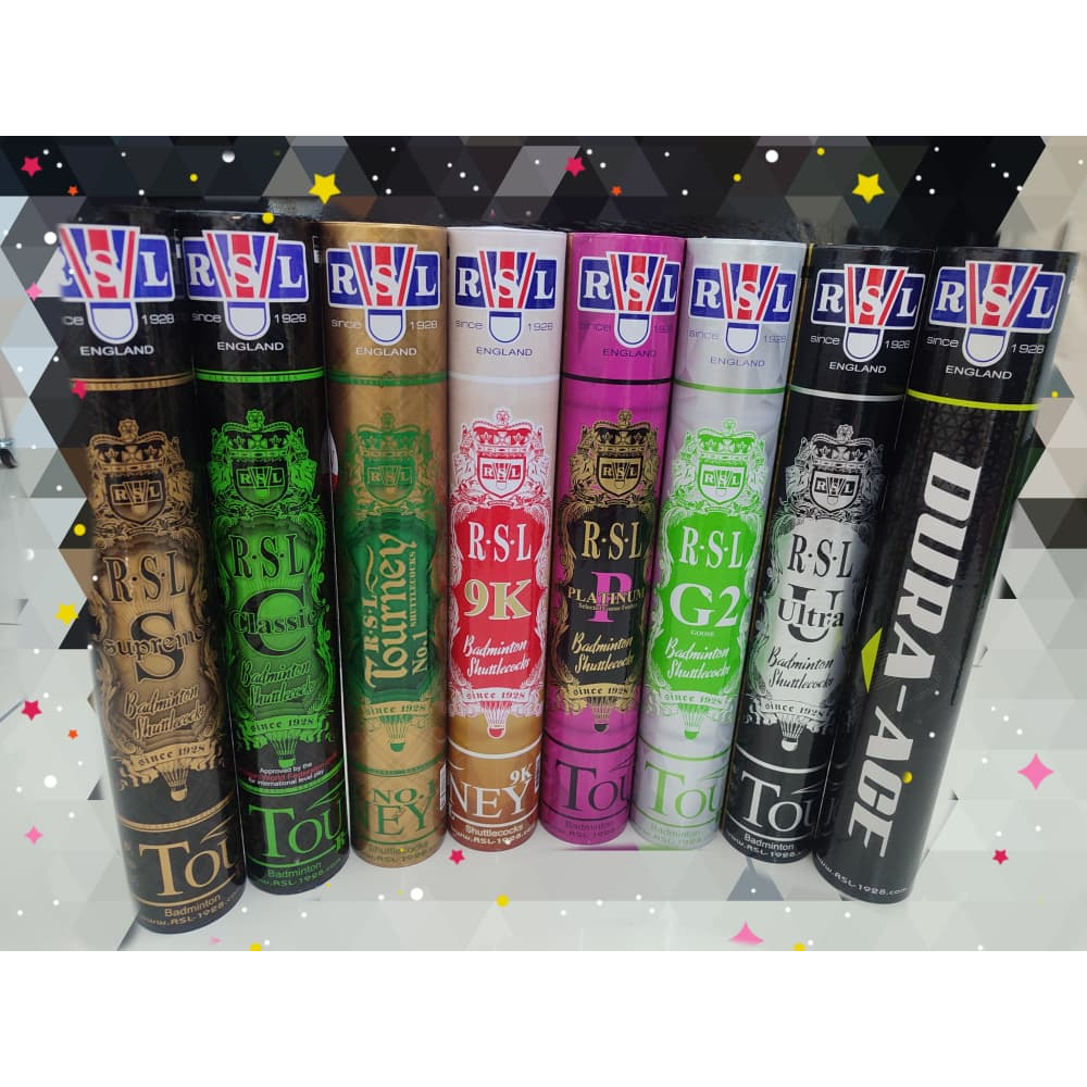 RSL SHUTTLECOCK CLASSIC/G2 / 9K / PLATINUM / NO1 / ELIT / SUPREME /ULTRA /DURA ACE/ SHUTTLECOCK SPEE