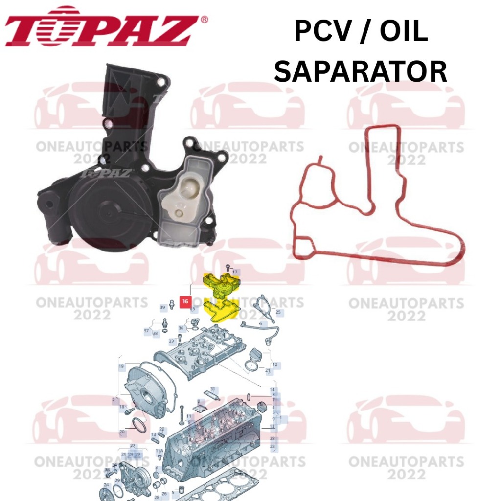 TOPAZ PCV น้ํามัน SAPARKATOR AUDI TT 8J3 CESA VW EOS GOLF mk6 GTi PASSAT B6 2.0 SCIROCCO 2.0 SHARAN 