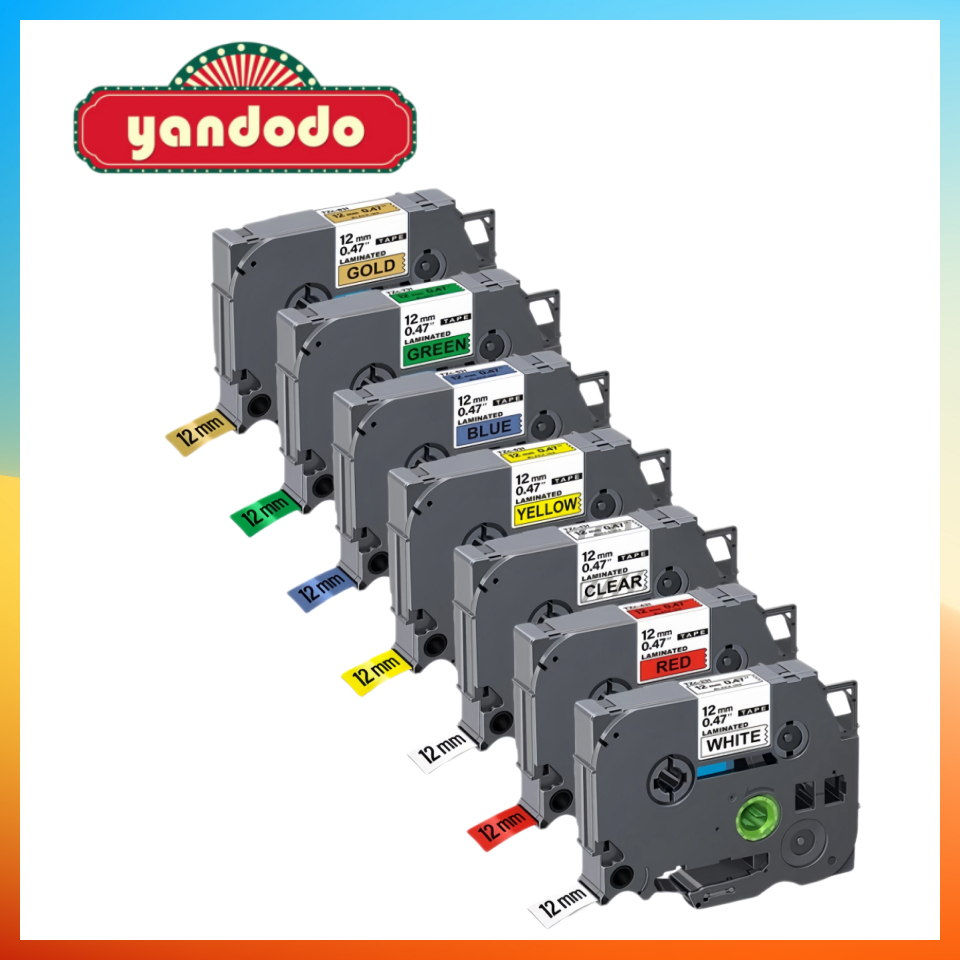 TZE-231 TZE231 TZ-231 TZ231 เทปเครื่องทําฉลากลามิเนตเข้ากันได้กับ Brother P-touch PT-H107 PT-H110 PT