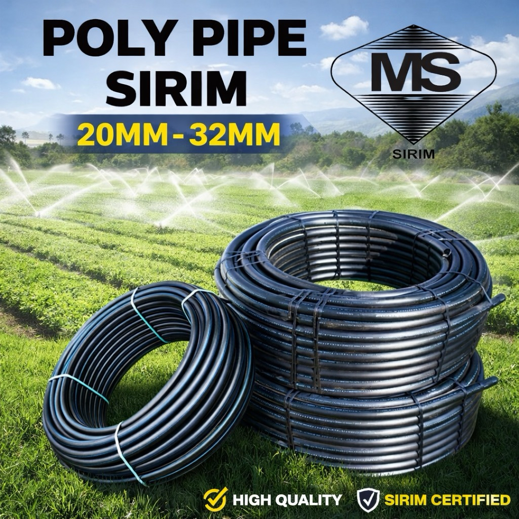 PolyPipe20mm(PN12.5)&PN10.5/25mm/32mm/PolyPaip20mm/25mm/32mm(SIRIM)50m&100m