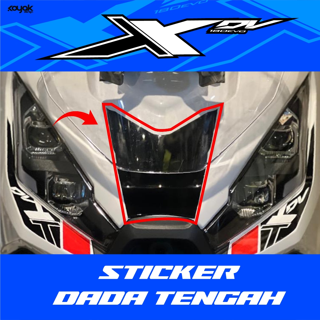 KEEWAY XDV180 MOTO CHEST STICKER (สีดํา EMPTY)