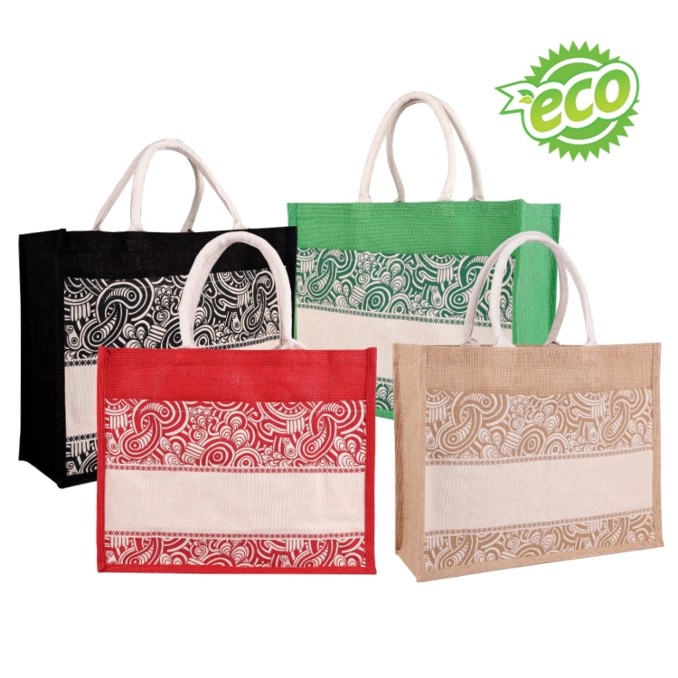 Eco Shopping Bag Jute Bag กระเป๋าสะพาย Eco กระเป๋าช้อปปิ้ง