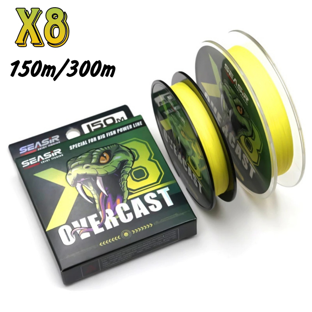 Seasir Overcast X8 PE สายตกปลาคุณภาพญี่ปุ่น 8 Braided Multifilament 150M/300M 15-50LB สูง Stength สา