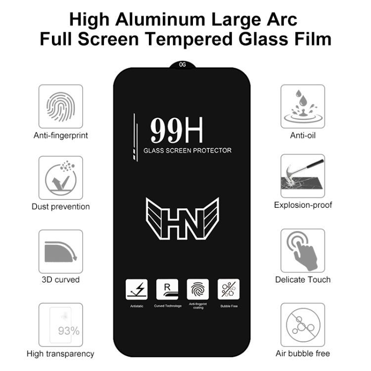 HN 99H TEMPERED GLASS SCREEN PROTECTOR - OPPO RENO 11F / 12F / 13F / RENO 8 PRO