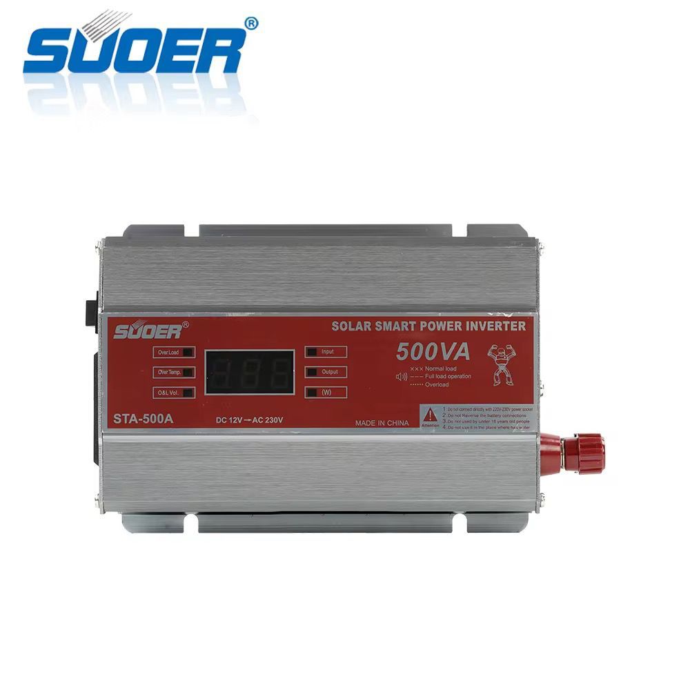 SUOER STA-500A 500W Modified Sine Wave Inverter DC 12V to AC 230V พร้อม USB
