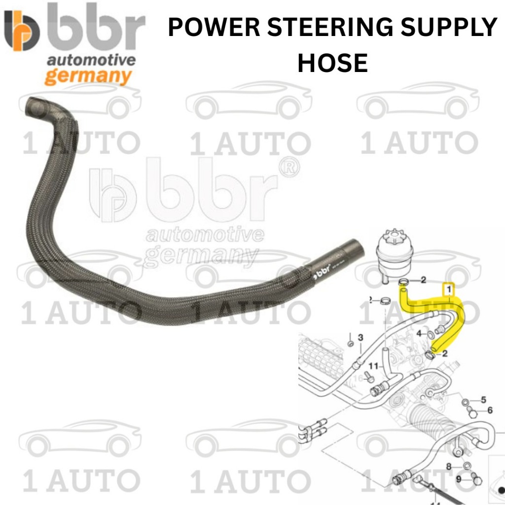 BBR GERMANY POWER STEERING SUPPLY HOSE BMW E46 320i 325i 328i 330i E39 E38 728i E53 3.0i Z3 E36 2.0 