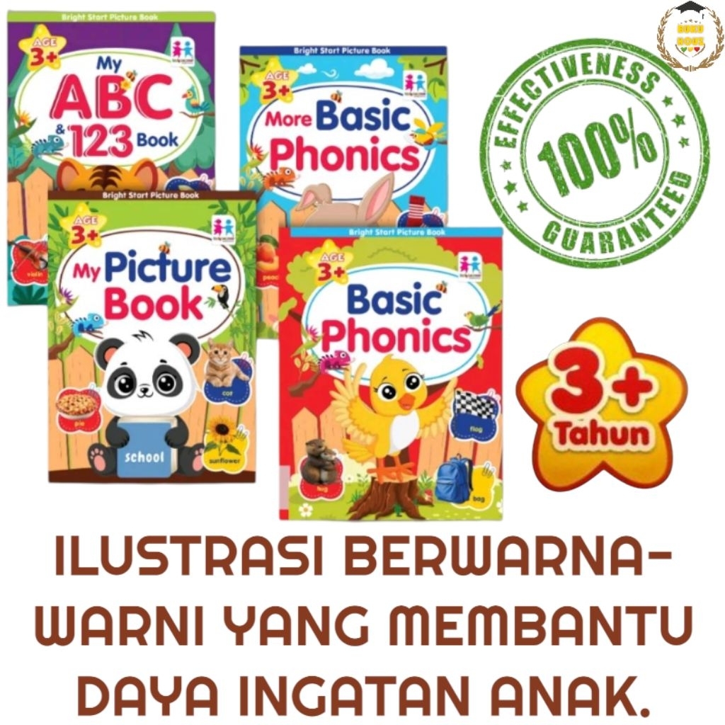 หนังสือภาพ Bright Start (อายุ 3 ปีขึ้นไป) - Buku Suku Kata & Phonics - My Picture Book - Siri Belaja