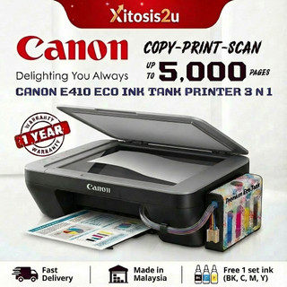 Canon E410 ECO INK TANK PRINTER 3 IN 1 [Copy-Print-Scan]