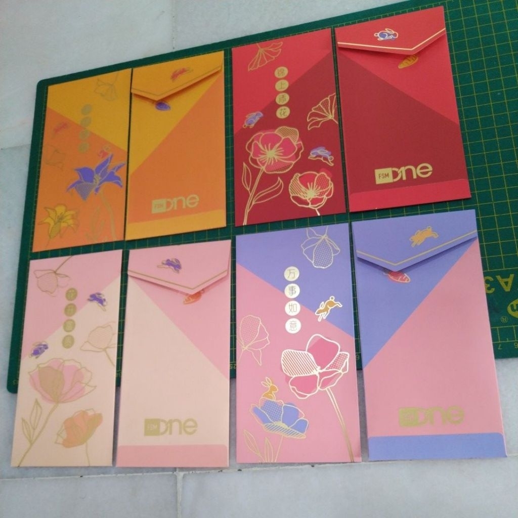 FSM Ang pow ซองสีแดง 8 ชิ้น 4 ออกแบบ