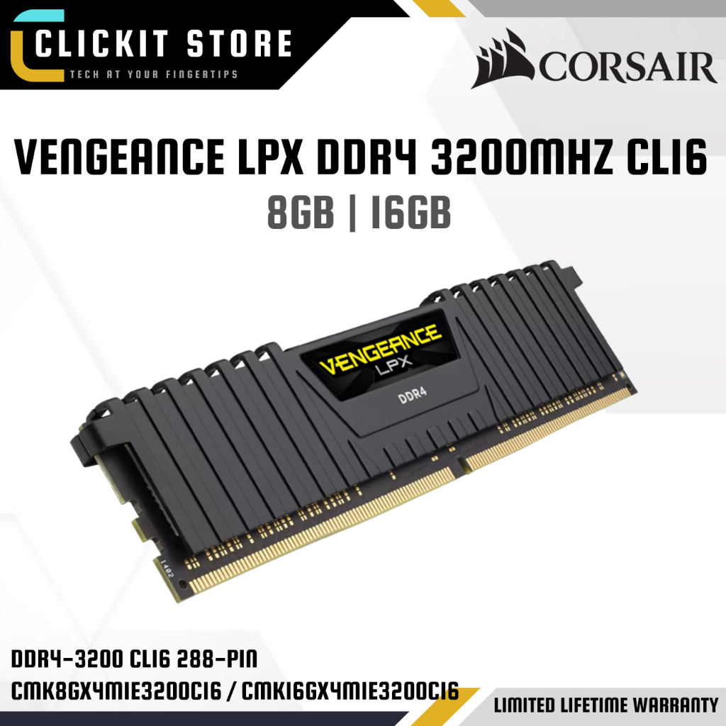 CORSAIR VENGEANCE LPX 8GB / 16GB DDR4 3200MHz C16 หน่วยความจํา RAM - CMK16GX4M1E3200C16