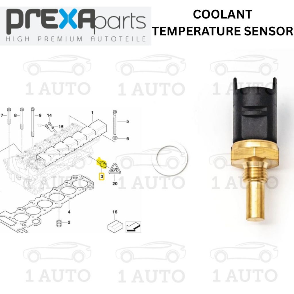 PREXAPARTS GERMANY COOLANT TEMPERATURE SENSOR BMW E39 X5 E53 E38 M52 M54 M62 เซนเซอร์ RANGE ROVER L3