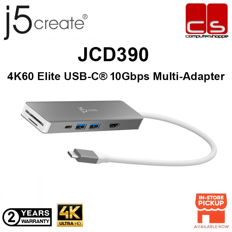 J5CREATE JCD390 (4K60 Elite USB-C 10Gbps Multi-Adapter)