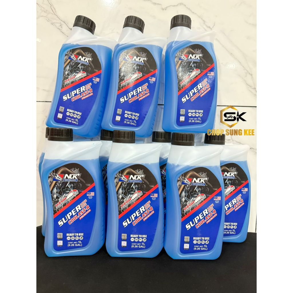NLK PERFORMANCE SUPER LONG LIFE COOLANT-R PREMIXED 1LITER สีฟ้า COLOUR PERFORMANCE COOLANT