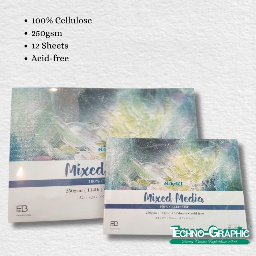 MayArt FB-S Mix Media Paper 250gsm A2/A3/A4