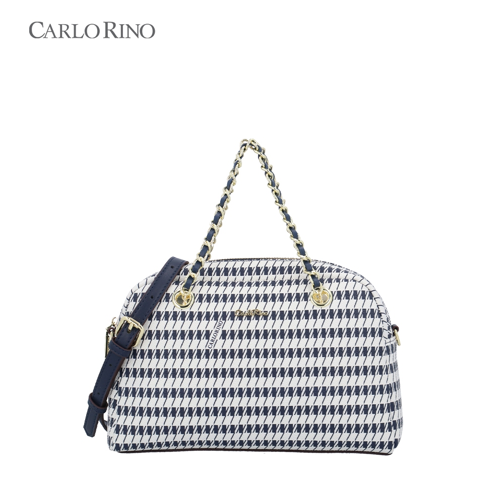 Carlo Rino CR Marina Top Handle Bag - สีน้ําเงินเข้ม
