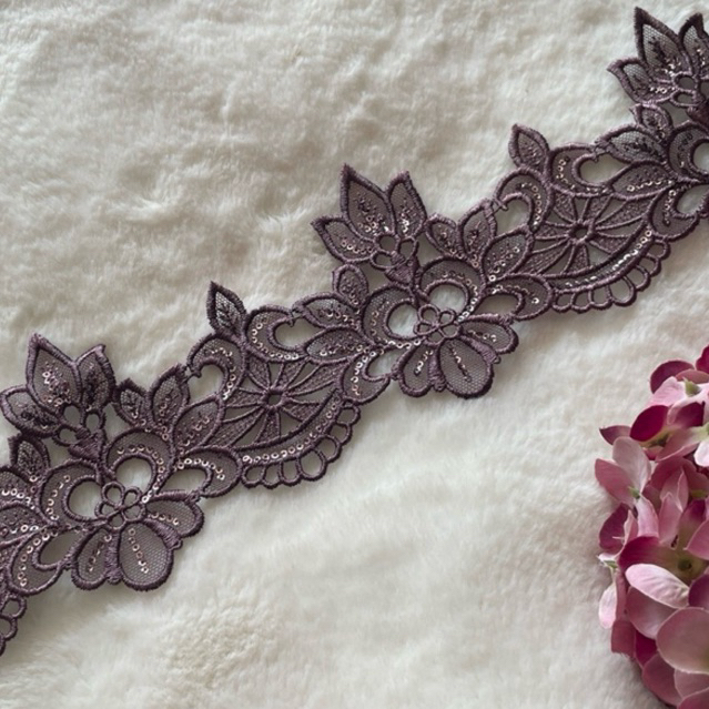 Labuci Lace Baju Kurung เพิ่มเติม L397-เมตร