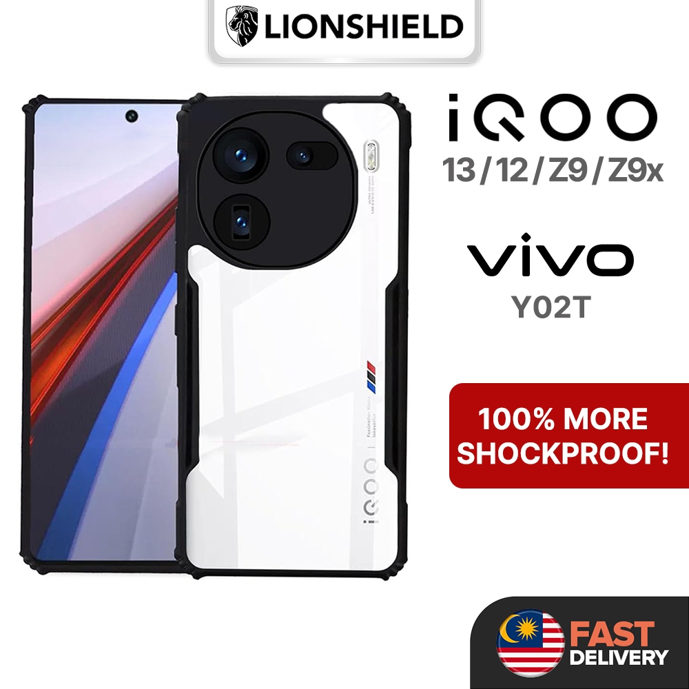 (MY) LionShield VIVO iQOO 13 / 12 / Z9 / Z9x / Y02t เคสใสไฮบริด - เคสกันกระแทก
