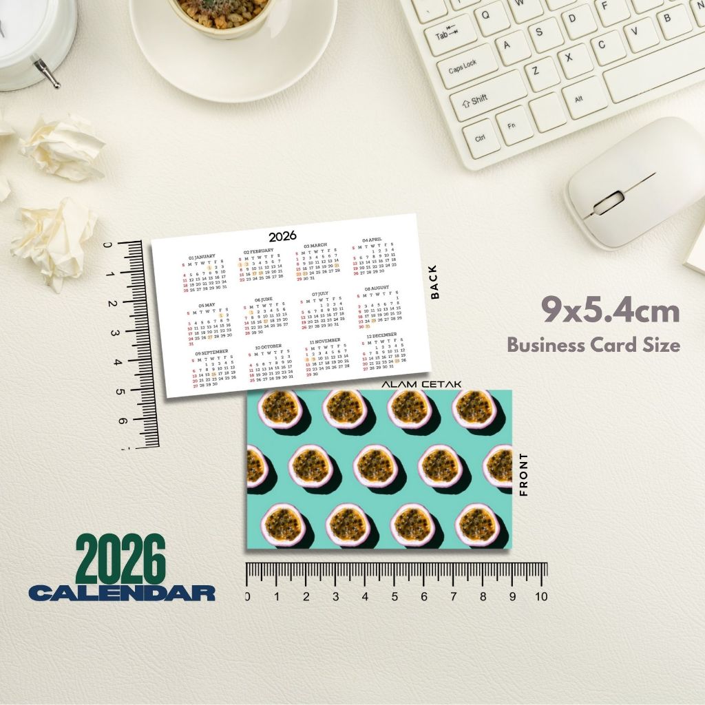 ปฏิทิน 1 ชิ้น 2026 พร้อมคําบอกวันหยุดสาธารณะขนาด 5.4x9 ซม. - Clbc 81