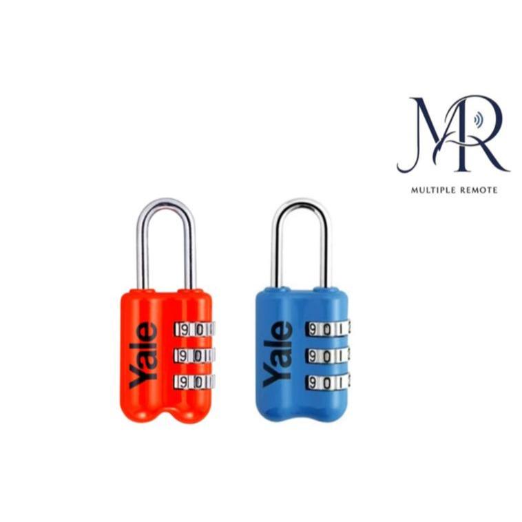 YALE YP2/23/128/1R LUGGAGE PADLOCK STANDARD 3-DIGIT COMBINATION LOCK