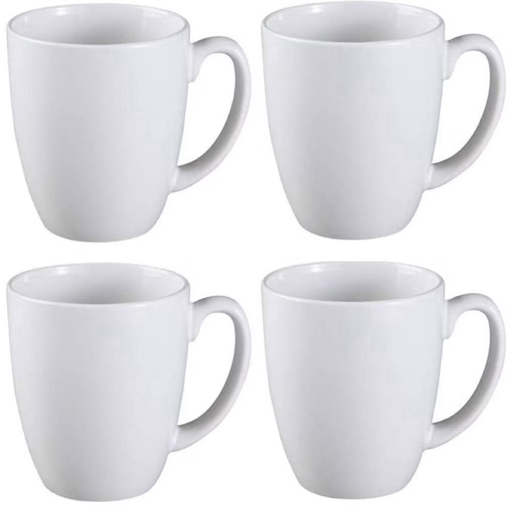 Corelle-Livingware-กาแฟ-MUG 350ML Winter-Frost/ WHITE /11 Oz ชุด 4 ชิ้น