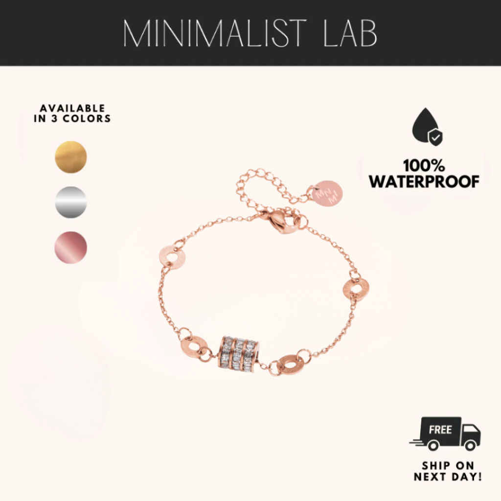 MINIMALIST LAB Titanium Aurelia Roman Bracelet Gelang Roman Aurelia Titanium