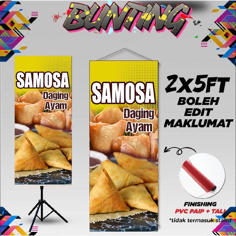 SAMOSA BUNTING BANNER สําหรับ BAZAR COMPANIONS