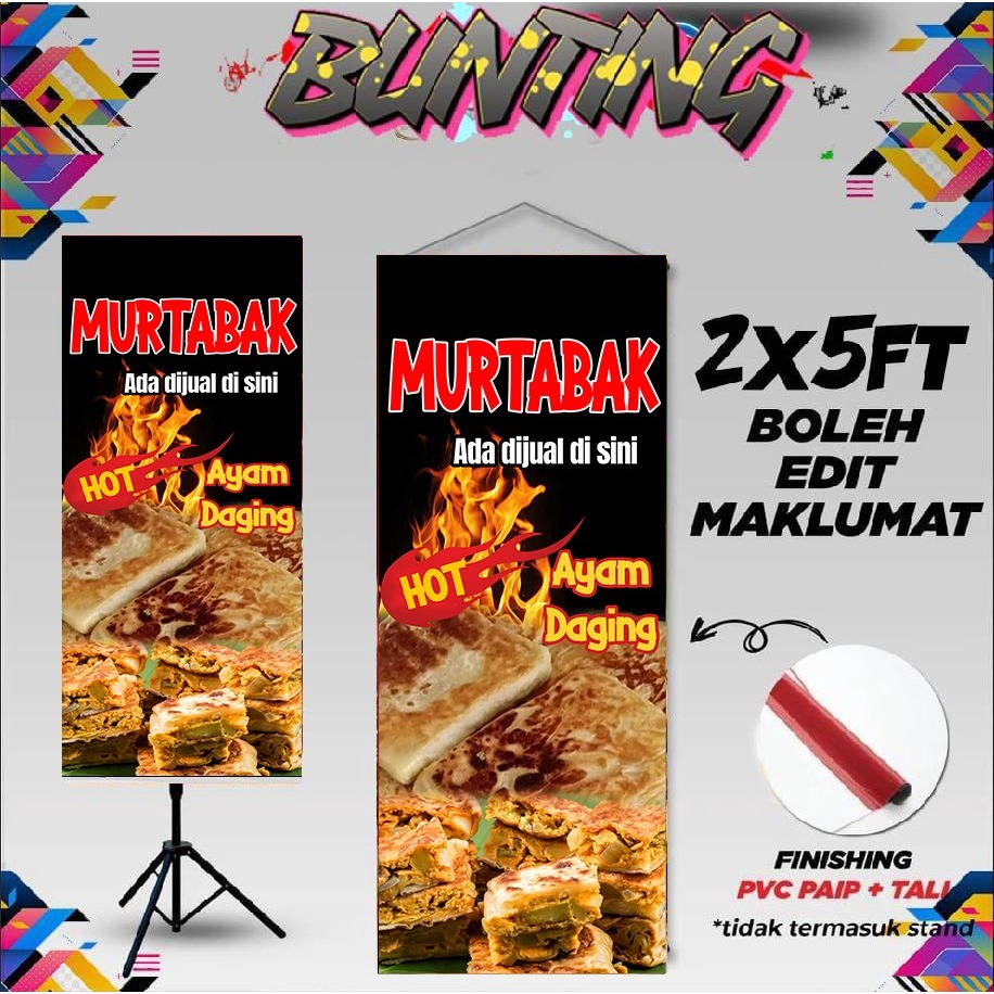 BANNER BUNTING MUROTAL สําหรับ BAZAR SUPPORT