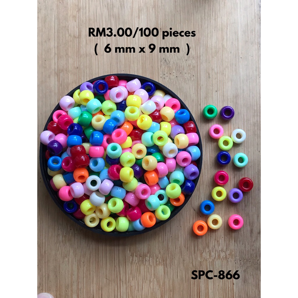 RM3.00/100 ชิ้น - SPC-866 - Manik - Bead - 6 mm x 9 mm