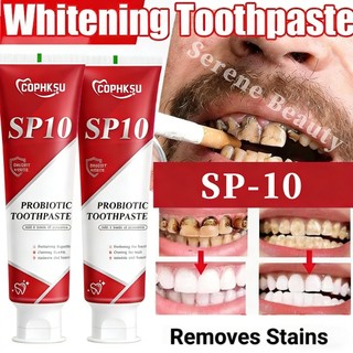 SP10 Whitening Toothpaste 120g Probiotic Caries Toothpaste Fresh Breath Stain Removal for Maintain Oral Health