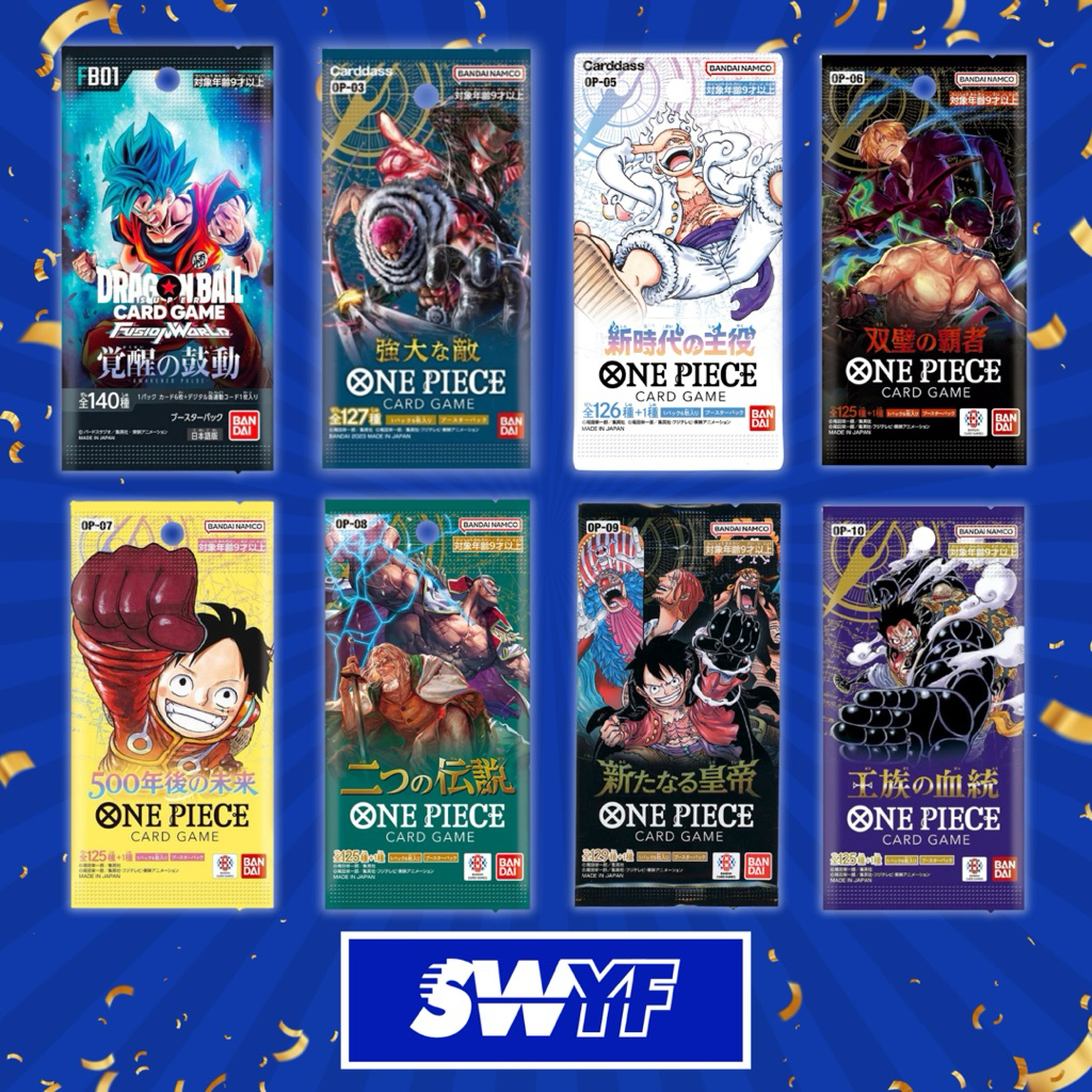 การ์ดวันพีซ : OP03 , OP05 , OP06 , OP07 , OP08 , OP09 , OP10 , Dragon Ball : FB01