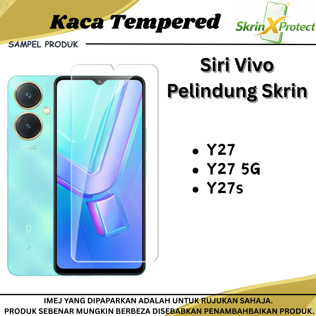 ฟิล์มกันรอยหน้าจอแบบใสสําหรับกระจกนิรภัย Vivo Y27/Y27 5G/Y27s