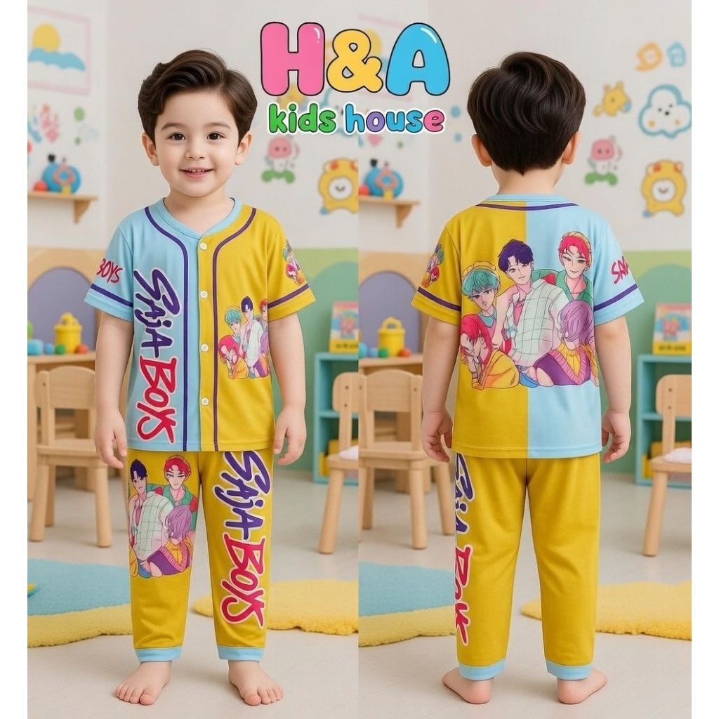 {1-6Y} SET PYJAMAS JERSEY BOY DAN GIRL 🔥🔥🔥