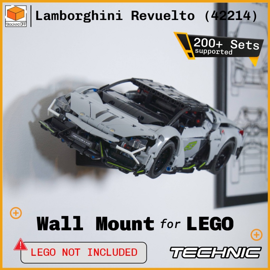 ติดผนังสําหรับ Lego Technic Lamborghini Revuelto (42214)