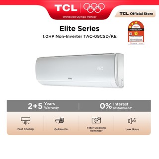 TCL 1.0HP Non-Inverter Air Conditioner R32 Online Exclusive Golden Fin 3 Star Energy Saving Penyaman Udara TAC-09CSD/KE