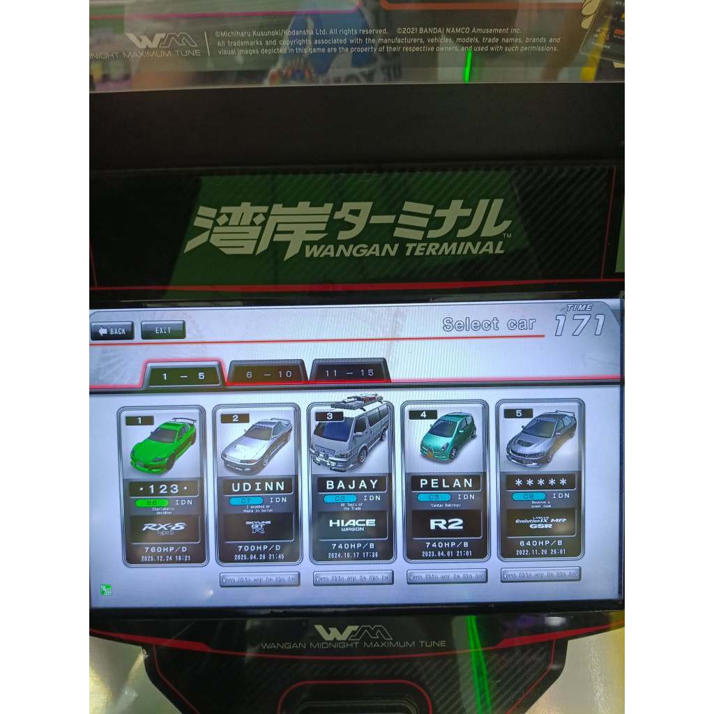 B2- Wangan Midnight 6RR Car Data- (Rx8/Hiace/R2) Include Full Data+Used Banapasport card x1