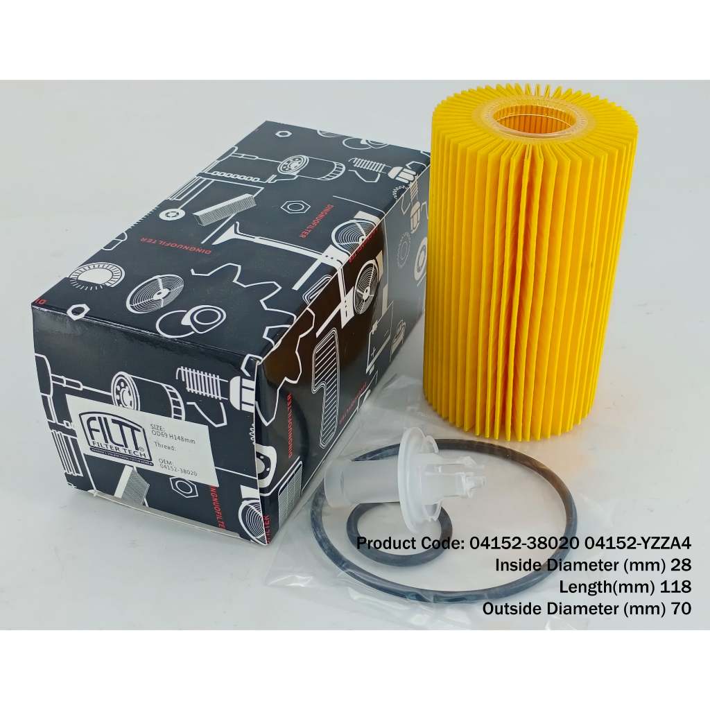 04152-YZZA4 04152-38020 กรองน้ํามัน LAND CRUISER VDJ200 UZJ200 4.2 2012- LX570 URJ201 URJ202 5.7 201
