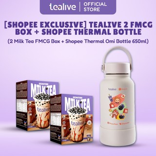 [Shopee Exclusive] Tealive 2 FMCG Box + Shopee Thermo Omi Bottle 650ML